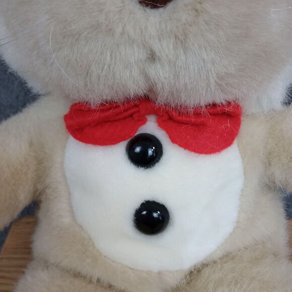 Bunny Rabbit Stuffed Animal 22 Doll Westcliff Red Bow Tie Black Buttons - Picture 3 of 6